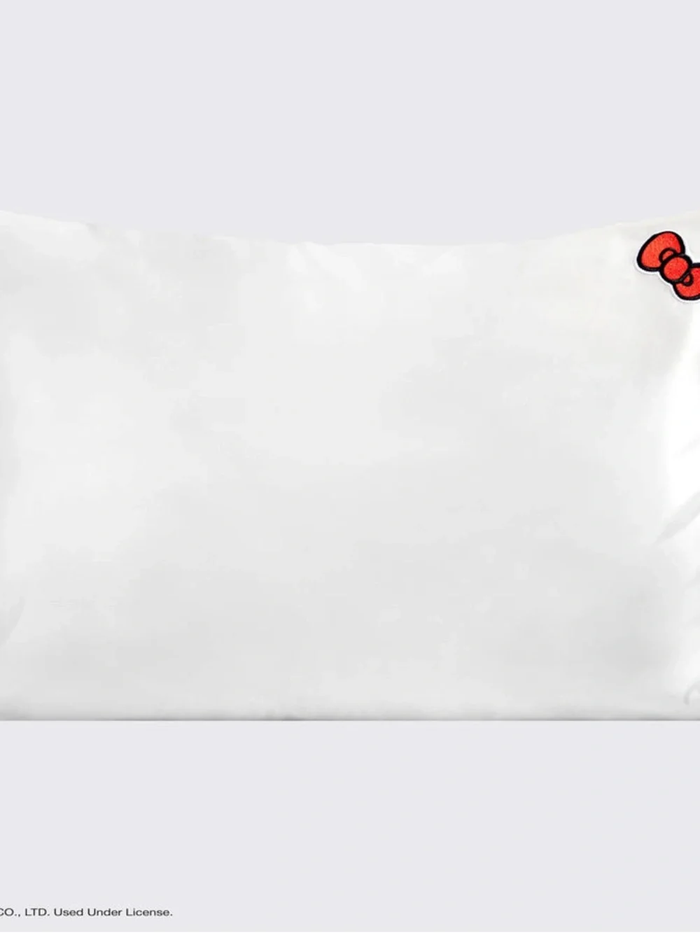 NWT Kitsch Hello Kitty White Satin Pillowcase with Red Bow Accent